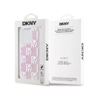   DKNY Liquid Glitter Checkered Pattern iPhone 15 Pro hátlap tok, rózsaszín