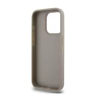   DKNY PU Leather Checkered Pattern and Stripe iPhone 14 Pro Max hátlap tok, bézs
