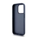 DKNY PU Leather Repeat Pattern Tonal Stripe iPhone 14 Pro hátlap tok, kék