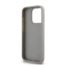 DKNY PU Leather Repeat Pattern Tonal Stripe iPhone 14 Pro Max hátlap tok, bézs