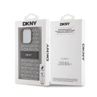   DKNY PU Leather Repeat Pattern Tonal Stripe iPhone 14 Pro Max hátlap tok, bézs