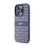   DKNY PU Leather Repeat Pattern Tonal Stripe iPhone 14 Pro Max hátlap tok, kék