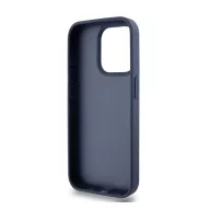   DKNY PU Leather Repeat Pattern Tonal Stripe iPhone 14 Pro Max hátlap tok, kék