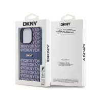   DKNY PU Leather Repeat Pattern Tonal Stripe iPhone 14 Pro Max hátlap tok, kék