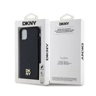   DKNY PU Leather Repeat Pattern Stack Logo Apple iPhone 11 Magsafe kompatibilis hátlap tok, fekete