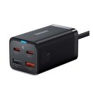 Baseus GaN3 Pro gyorstöltő 2x USB-AUSB-C, 2x USB-A, 65W, fekete