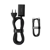   Baseus GaN3 Pro gyorstöltő 2x USB-AUSB-C, 2x USB-A, 65W, fekete