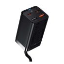Baseus GaN3 Pro gyorstöltő 2x USB-AUSB-C, 2x USB-A, 65W, fekete