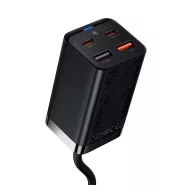   Baseus GaN3 Pro gyorstöltő 2x USB-AUSB-C, 2x USB-A, 65W, fekete