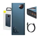 Baseus Adaman Metal powerbank 20000mAh, PD, QC 3.0, 65W, 2xUSB-A + USB-C + micro USB-A,, kék