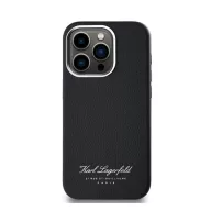   Karl Lagerfeld Grained PU Hotel RSG iPhone 14 Pro Max hátlap tok, fekete