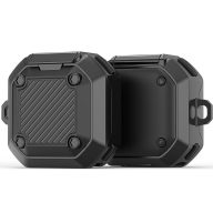   Dux Ducis Secg Samsung Galaxy Buds Live/Buds PRO/Buds2/Buds2 Pro tok karabinerrel, fekete