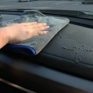   Egyoldalas mikroszálas autó tisztító, szárító törölköző, 60 x 90 cm, 700 g / nm, Wooze Car Towel, szürke/kék