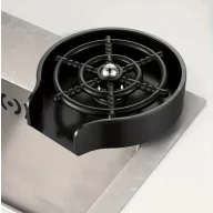   Wooze Glass Washer Automata pohár- és üvegmosó és öblítő szett, nagynyomású fúvókával, rugalmas csatlakozóval, fekete