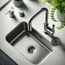 Wooze Glass Washer Automata pohár- és üvegmosó és öblítő szett, nagynyomású fúvókával, rugalmas csatlakozóval, fekete