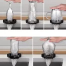 Wooze Glass Washer Automata pohár- és üvegmosó és öblítő szett, nagynyomású fúvókával, rugalmas csatlakozóval, fekete