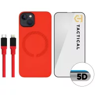   Tactical MagForce Aramid Limited Edition Apple iPhone 13 tok / üvegfólia / töltőkábel szett, piros