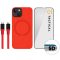 Tactical MagForce Aramid Limited Edition Apple iPhone 14 tok / üvegfólia / töltőkábel szett, piros