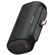   Baseus Compact powerbank / külső akkumulátor USB-C csatlakozóval, 5000mAh, PD, 20W, fekete