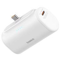   Baseus Compact powerbank / külső akkumulátor USB-C csatlakozóval, 5000mAh, PD, 20W, fehér