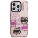 Karl Lagerfeld IML Multi K&CH Heads iPhone 16 Pro Max hátlap tok, rózsaszín