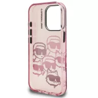   Karl Lagerfeld IML Multi K&CH Heads iPhone 16 Pro Max hátlap tok, rózsaszín