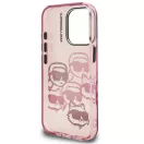 Karl Lagerfeld IML Multi K&CH Heads iPhone 15 Pro Max hátlap tok, rózsaszín