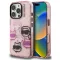 Karl Lagerfeld IML Multi K&CH Heads iPhone 15 Pro hátlap tok, rózsaszín