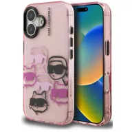   Karl Lagerfeld IML Multi K&CH Heads iPhone 16 hátlap tok, rózsaszín