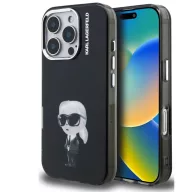  Karl Lagerfeld IML Aquarelle Karl iPhone 15 Pro hátlap tok, fekete