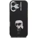 Karl Lagerfeld IML Aquarelle Karl iPhone 16 hátlap tok, fekete