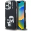 Karl Lagerfeld IML Aquarelle Karl and Choupette iPhone 16 Pro Max hátlap tok, fekete
