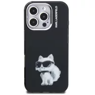   Karl Lagerfeld IML Aquarelle Choupette iPhone 16 Pro Max hátlap tok, fekete