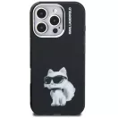 Karl Lagerfeld IML Aquarelle Choupette iPhone 15 Pro hátlap tok, fekete