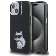   Karl Lagerfeld IML Aquarelle Choupette iPhone 15 hátlap tok, fekete