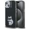 Karl Lagerfeld IML Aquarelle Choupette iPhone 15 hátlap tok, fekete
