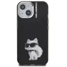 Karl Lagerfeld IML Aquarelle Choupette iPhone 15 hátlap tok, fekete