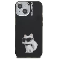   Karl Lagerfeld IML Aquarelle Choupette iPhone 15 hátlap tok, fekete