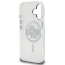 Karl Lagerfeld IML Glitter Karl and Choupette Sketch iPhone 16 MagSafe kompatibilis hátlap tok, átlátszó