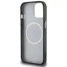 Karl Lagerfeld IML K&CH Heads Repeated Logo iPhone 15 MagSafe kompatibilis hátlap tok, fekete