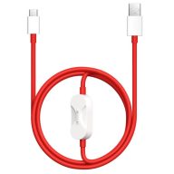   OnePlus SUPERVOOC 2in1 töltő és adatkábel, Oneplus okosóra kompatibilis töltővel, 8A, 1,2m, piros