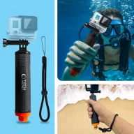   Tech-Protect Ga100 vízálló kamera tartó, Gopro / Dji kamera kompatibilis, fekete