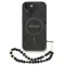 Guess PU Leather 4G Colored Ring Strap Apple iPhone 13 MagSafe tok fekete színű karpánttal, fekete