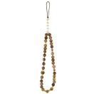 Guess PU Leather 4G Colored Ring Strap Apple iPhone 16 MagSafe tok barna színű karpánttal, barna-arany