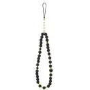 Guess PU 4G Metal Logo Strap Apple iPhone 15 Pro Max hátlap tok fekete színű karpánttal, fekete-arany