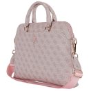 Guess PU 4G Triangle Logo 13/14/15" laptop táska, rózsaszín