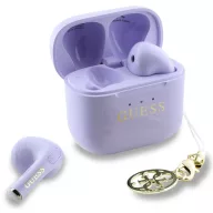   Guess Classic Logo Charm TWS vezeték nélküli fülhallgató, lila