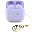 Guess Classic Logo Charm TWS vezeték nélküli fülhallgató, lila