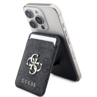   Guess 4G Metal Logo MagSafe kompatibilis kitámasztható kártyatartó, fekete