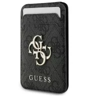   Guess 4G Metal Logo MagSafe kompatibilis kitámasztható kártyatartó, fekete